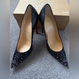 BRAND NEW IN BOX! Christian Louboutin Black Embellished Women's Heels
